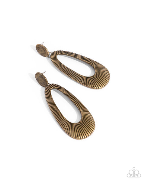 Princess Potential -  Brass Earrings Paparazzi