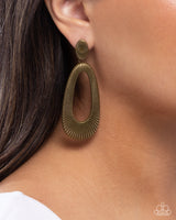 Princess Potential -  Brass Earrings Paparazzi