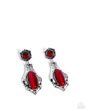 High-End Reservation - Red Earrings Paparazzi