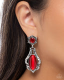High-End Reservation - Red Earrings Paparazzi