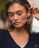 High-End Reservation - Red Earrings Paparazzi