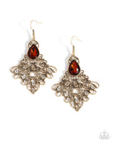 Lattice Legacy - Brown Earrings Paparazzi