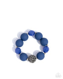 Hematite Hallmark - Complete Look   Necklace: Hematite Haute - Blue Bracelet: Hematite Honor - Blue Paparazzi