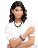 Hematite Hallmark - Complete Look   Necklace: Hematite Haute - Blue Bracelet: Hematite Honor - Blue Paparazzi