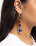 Pearly Plot Twist - Blue Pearl Earrings Paparazzi