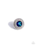 Bedazzled Babe - Blue Iridescent Ring Paparazzi