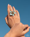 Fast Florals - Blue Ring Paparazzi