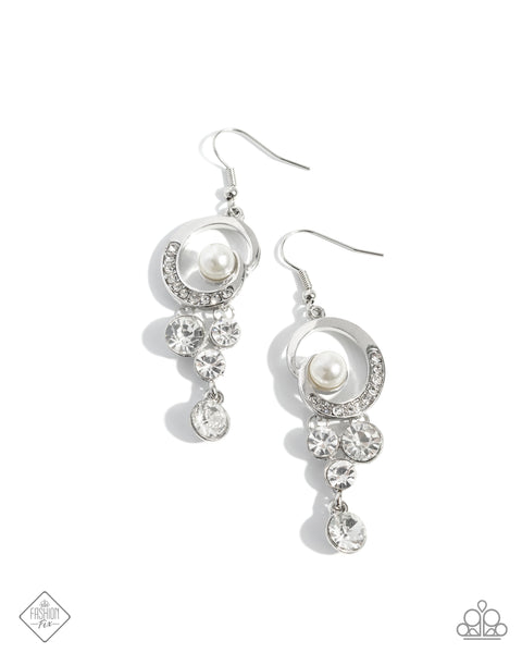 Perfect Paradigm - White Pearl Earrings Paparazzi