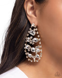 Giant Glitter - Gold Earrings Paparazzi