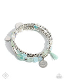 Refreshing Revel -  Blue Coil Bracelet Paparazzi