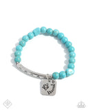 Rustic Reminder - Blue Turquoise Blessed Bracelet Paparazzi