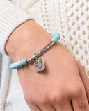 Rustic Reminder - Blue Turquoise Blessed Bracelet Paparazzi
