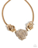 Bouquet Beacon - Gold Necklace Paparazzi