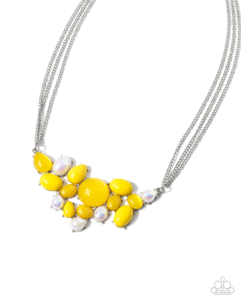 Shimmery Supply - Yellow Necklace Paparazzi