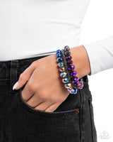 Truth Be BOLD - Multi UV Blue Gem Bracelet Paparazzi