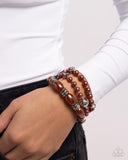 Smooth Stacks - Brown Pearl Bracelet Paparazzi