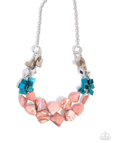 Eclectic Example - Orange & Turquoise Necklace Paparazzi