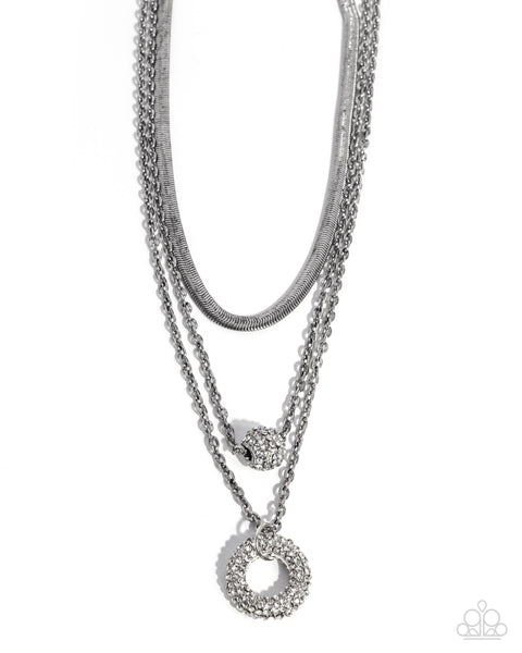 Dominant Dignity - White Necklace Paparazzi