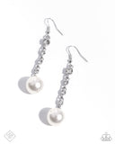 Genial Glam - White Earrings Paparazzi