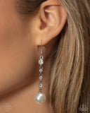 Genial Glam - White Earrings Paparazzi