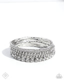 Persistent Pizzazz - White Bracelets Paparazzi