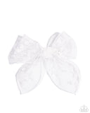 Catwalk Chic - White Bow Hair Clip Paparazzi