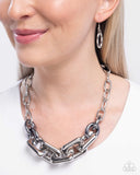 Resolute Radiance - Silver Oversized Chain Link Necklace Paparazzi