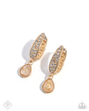 Cheerful Care - Gold Earrings Paparazzi