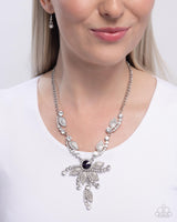 Cinematic Chic - Purple Rhinestone Necklace Paparazzi