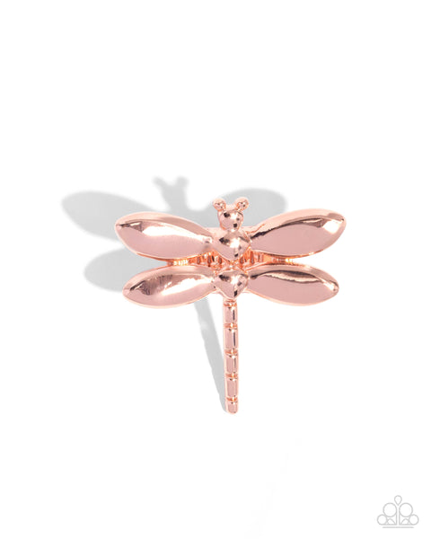 Durable Dragonfly - Copper Dragonfly Ring Paparazzi