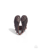 Angelic Actress - Copper Angel Wings Ring