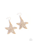 Starfish Spectacle - Gold Earrings Paparazzi