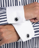 Breaking Boundaries - Black Cuff Links Paparazzi