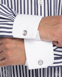 Serendipitous Showcase - White Cuff Links Paparazzi