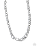 Boogie Bling - White Rhinestone Necklace Paparazzi