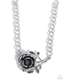 Whimsical Appearance - Silver Rose Necklace Paparazzi