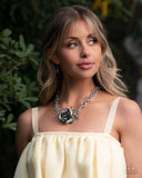 Whimsical Appearance - Silver Rose Necklace Paparazzi