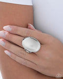 Omniscient Oval - Silver Ring Paparazzi