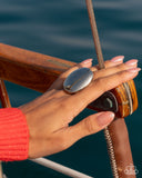 Omniscient Oval - Silver Ring Paparazzi