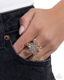 Starfish Scope - Rose Gold Star Ring Paparazzi