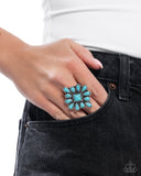 Developed Diamond - Blue Turquoise Ring Paparazzi
