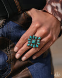 Developed Diamond - Blue Turquoise Ring Paparazzi