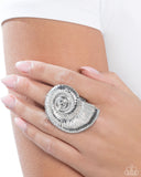 Shipwrecked Shell - Silver Ring Paparazzi