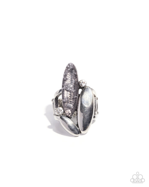 Stacked Sass - Silver Ring Paparazzi