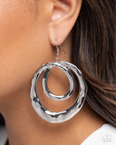 Subtle Swirls - Silver Earrings Paparazzi