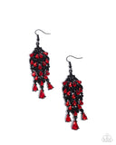 Fringe Film - Red Earrings Paparazzi