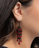Fringe Film - Red Earrings Paparazzi