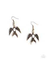 Soaring Stones - White Bird Earrings Paparazzi