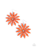 Floral Feeling - Orange Earrings Paparazzi