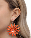 Floral Feeling - Orange Earrings Paparazzi